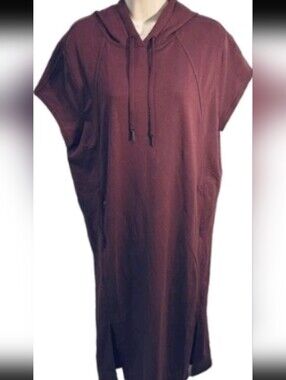 Athleta Cabana Hooded Tunic Midi Dress